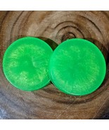 2 inch (51 mm) Bright Green Epoxy Resin Ear Plugs, Gauges, Tunnels, Doub... - $273.39 MXN