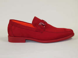 Men's TAYNO Shoes Soft Micro Suede Slip-on Loafer THE CAPRIO S Red image 7