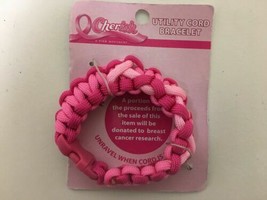 Brand New Breast Cancer Pink Utility Cord Bracelet - £5.90 GBP