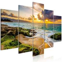 Tiptophomedecor Stretched Canvas Landscape Art - Turquoise Sea 5 Piece - Stretch - £71.93 GBP+