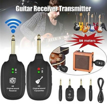 Guitar Wireless System Transmitter Receiver Rechargeable For Bass Violin... - $31.34