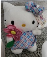 NWT Sanrio Hello Kitty 2024 Easter Pink Blue Yellow Plaid Dress Flower P... - £16.02 GBP