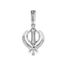 Baba Guru Nanak/ Sikh Khanda Symbol (30MM) Pendant for Men and Women Pure Silver - £27.68 GBP