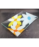 Groovy Retro &#39;70s-Style Art Glass Tray 14&quot; x 8&quot; Bent Glass - Selling OBO - $14.00