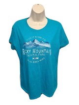 Rocky Mountain National Park Trail Ridge Road Womens Large Blue TShirt - £11.87 GBP