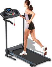 Folding Treadmill - Foldable Home Fitness Equipment with LCD for Walking - £530.64 GBP