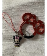Minnie Mouse face carabiner with rubber charm ribbon - $37.66 CAD