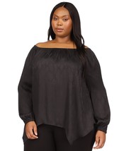 Michael Kors Plus Size Jacquard Handkerchie Black 2X - $35.60