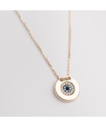 14K Evil Eye Necklace-Evil Eye Pendant-Protection Necklace-Evil Eye Jewelry - $342.00