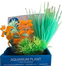 Top Fin Aquarium Plastic Plant Glows Under Blue Lights,Landscape Green/O... - $277.83 MXN