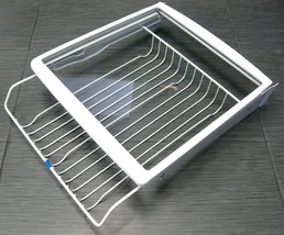 WHIRLPOOL Refrigerator Shelf Frame w/Glass &amp; Slide-Out Wire Basket Drawer 128835 - £119.89 GBP