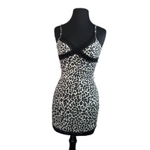 Shein XS Leopard Print Bodycon Dress With Lace Trim - £12.57 GBP