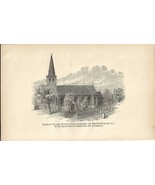Burial Place of James Blaine&#39;s Parents Victorian 1884 Wood Engraving DWA1 - $499.62 MXN