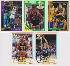 Milwaukee Bucks Signed Lot of (5) Trading Cards - Robertson, Schayes, No... - $9.99