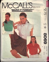 Mc Call's Pattern 8069 Size 10 Dated 1982 Misses' Blouses In 3 Styles #1 - $3.00