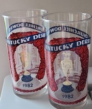 2 ~ Vintage 1982 Kentucky Derby ~ Churchill Downs ~ Mint Julep Collector Glasses - £20.92 GBP