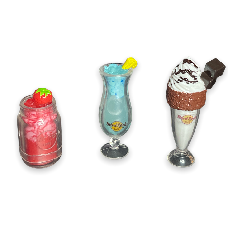 Primary image for Set of 3 Mini Brands FOODIES Hard Rock Cocktail Drinks Shake Dollhouse Size