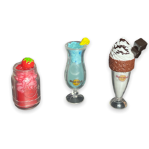 Set of 3 Mini Brands FOODIES Hard Rock Cocktail Drinks Shake Dollhouse Size - $21.77