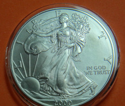 Usa American Silver Eagle 2000 Unc Condition Silver Coin - £36.29 GBP