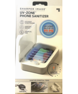 New Sealed SHARPER IMAGE UV-Zone Phone Sanitizer Disinfect Free Shipping - $11.38