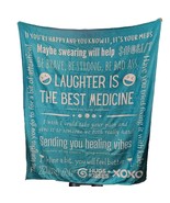 Get Well Soon Gifts - After Surgery Healing Throw 51&quot; x 64&quot; Blue Laughte... - $27.99 CAD