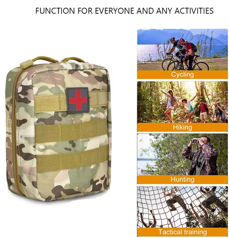 Sporting First Aid Bag Hunting Survival Military EDC Pack Molle A Waist Bag Outd - £23.89 GBP