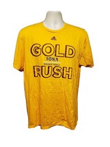 Adidas Iona College Basketball Gold Rush Adult Large Yellow TShirt - £11.76 GBP