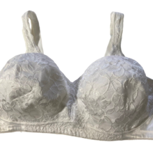 Playtex Bra 18 Hour Bra 44DD White Smooth N Stylish Lace Over Soft Cup 4716 - £12.09 GBP