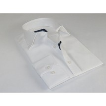 Mens 100% Cotton Shirt From Turkey Manschett by Quesste Slim Fit 4029-01 White image 6