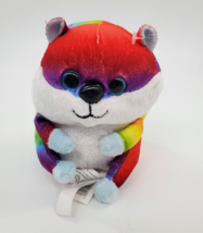 Nanco Hamster Belly Buddies Mini Rainbow Plush 5&quot; Stuffed Animal Soft Toy B96 - £7.85 GBP