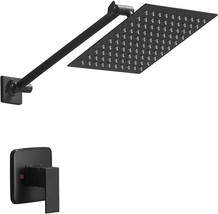 Besy Shower System With 8 Inch Rain Shower Head Wall Mounted Shower, Matte Black - £72.64 GBP