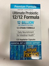 Natural Factors Ultimate 12/12 Strain Probiotic Formula 120 Veggie Caps Exp 6/26 - $36.67