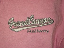 Grand Canyon Railway Womens Pink Gray Hoodie Zip Sweatshirt Jacket Size ... - £39.95 GBP