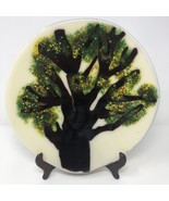 Stunning Fused Glass Tree of Life Dish - Collectible Art Vibrant Colors ... - $552.98 MXN