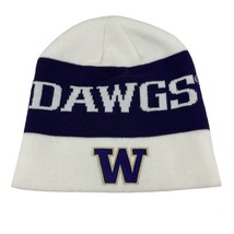 Washington Huskies Dawgs Knit Beanie Hat Adidas White Purple OS NWOT - £18.38 GBP