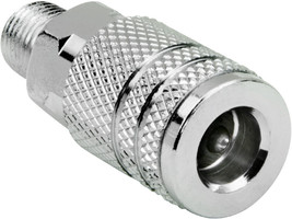 1/4 Inch NPT Male Steel Industrial to Female Coupler Air Hose Fitting - £6.56 GBP