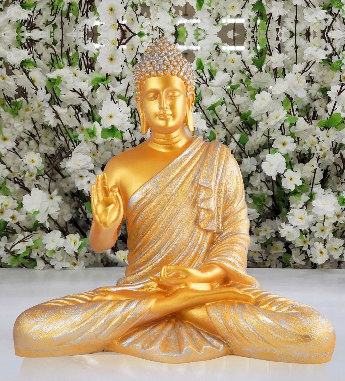Buddha Statue Showpiece Gift Gifting Item Polystone Home Decor Decoration - £80.82 GBP