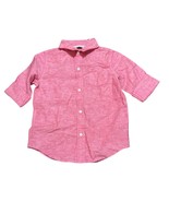Janie and Jack Linen Blend Boys Button Front Shirt Red Size 3 New - $336.72 MXN