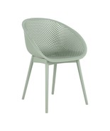 Light Green Durable Two-Piece Single Mesh Chair, Polypropylene - $4,457.43 MXN