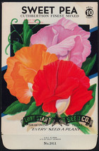 Brilliantly Colored Cuthbertson Finest Mix Sweet Pea Lone Star 10¢ Seed Pack - £4.69 GBP
