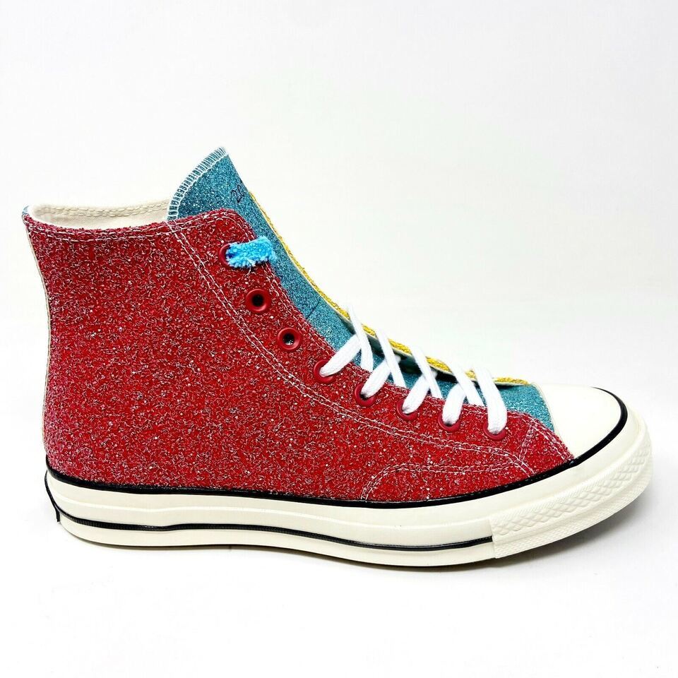 Converse Chuck 70 Hi JW Anderson Glitter Barbados Cherry Red Mens 164694C