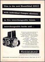 1957 Hasselblad 500 C Camera PRINT AD Interchangeable Lenses,Compur Shut... - €6,49 EUR
