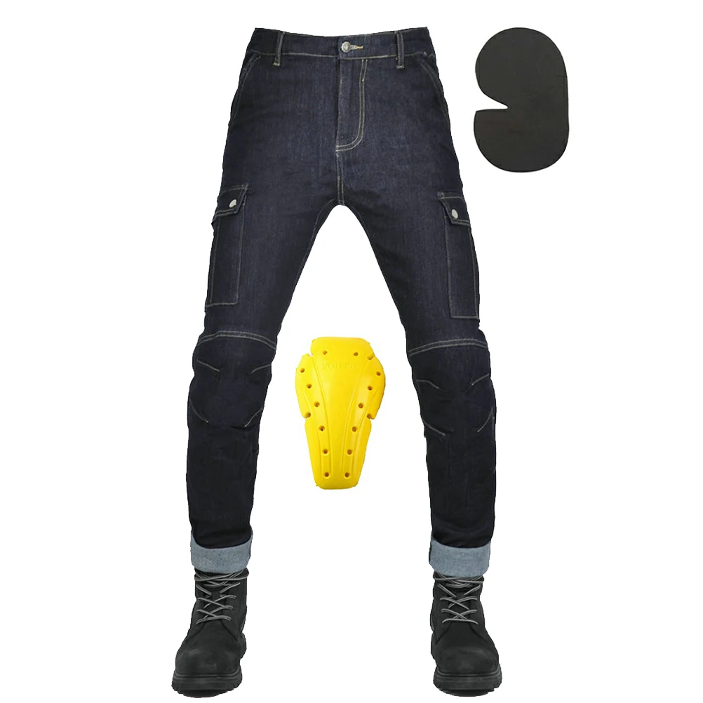 E riding jeans stretch pants knight motocross racing protective pants off road knee hip thumb200