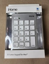 Brand New iHome Wired USB Numeric 20 Button Keypad for Mac (IMAC-A210S) - $7.25