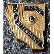 California Nevada 1975-76 Lions Club 100% Attendance Pin - £3.89 GBP