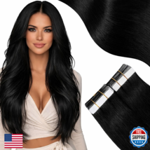 Moresoo Natural Black Tape In Extensions Real Human Hair Invisible Tape Ins - $56.54