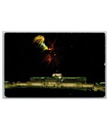 Night View Fireworks Museum of Science and Industry Chicago Chrome Postc... - $3.91