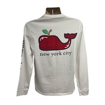 Vineyard Vines Mens White Double Graphic T-Shirt Small Pocket Whale NY City Logo - £15.57 GBP