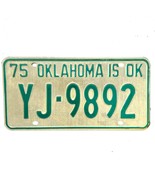 1975 United States Oklahoma Oklahoma County Passenger License Plate YJ-9892 - $285.02 MXN