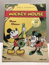 Disney Mickey Mouse Barn Dance 12&#39;&#39; x 9&#39;&#39; Linen Vintage Like Book (1931) - $214.63 MXN